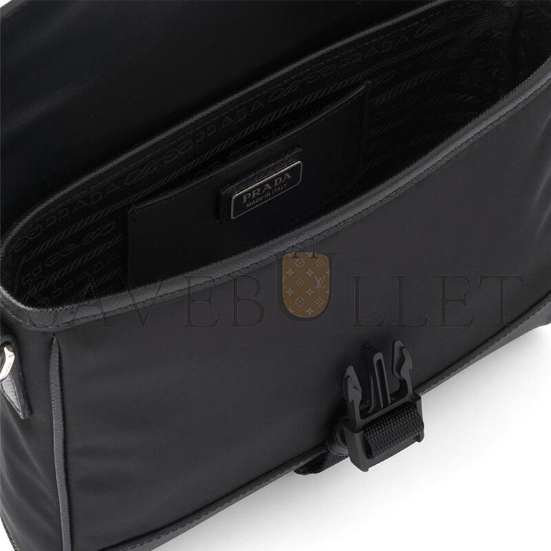 PRADA RE-NYLON AND SAFFIANO SHOULDER BAG 2VD053 (21*15.5*4cm) 